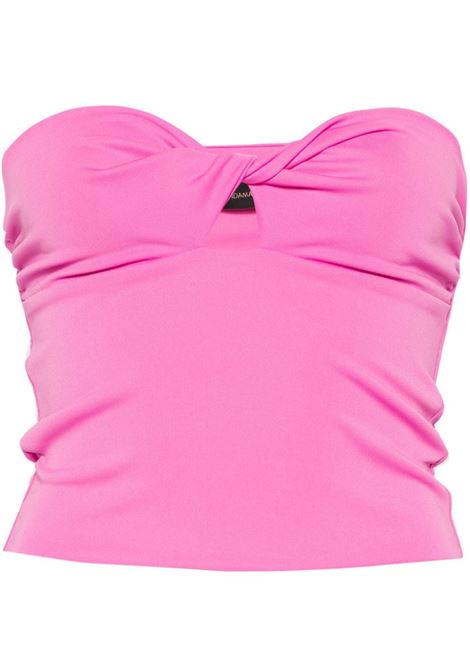 Pink twisted cut-out strapless top - women THE ANDAMANE | T150723BTJP073BBBL